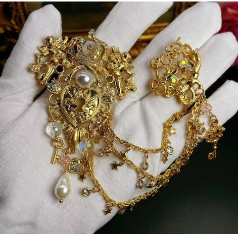 Korean Style Fashion Brooches with Tassels and Badges