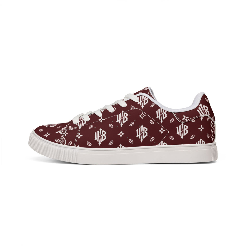 Copy of Copy of Leather Sneakers — Black Monogram Low-Top Men's Casual Shoes