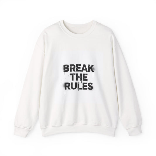 Break The Rules Sweatshirt | Typographic Brutalism, Big Type Streetwear