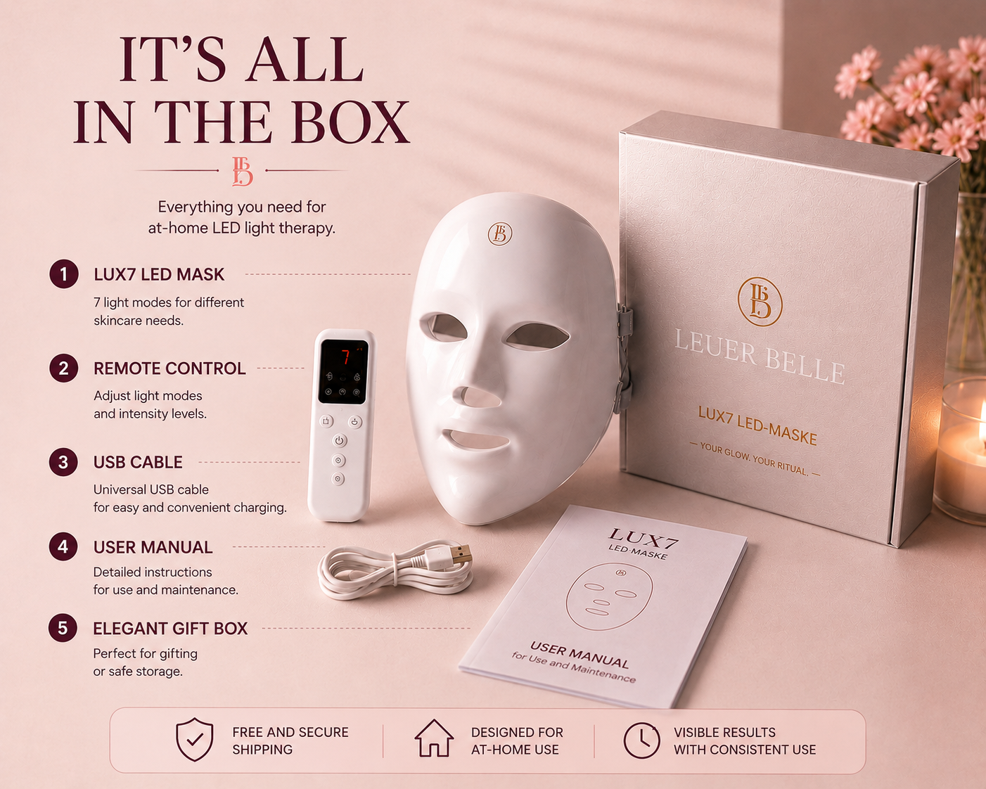 Leuer Belle™ LUX7 Therapy Mask