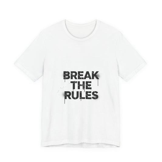 BREAK THE RULES T-Shirt | Typographic Brutalism, bold statement typography