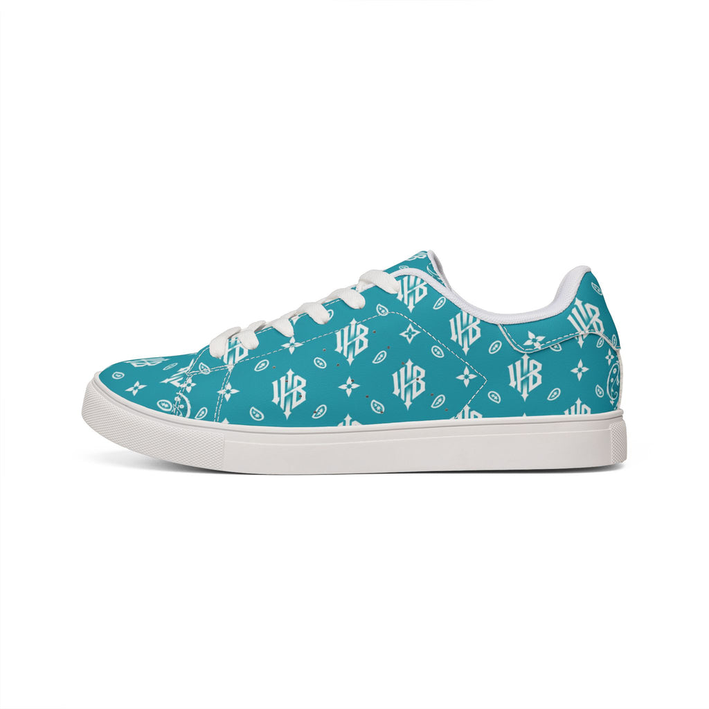 Copy of Copy of Leather Sneakers — Black Monogram Low-Top Men's Casual Shoes