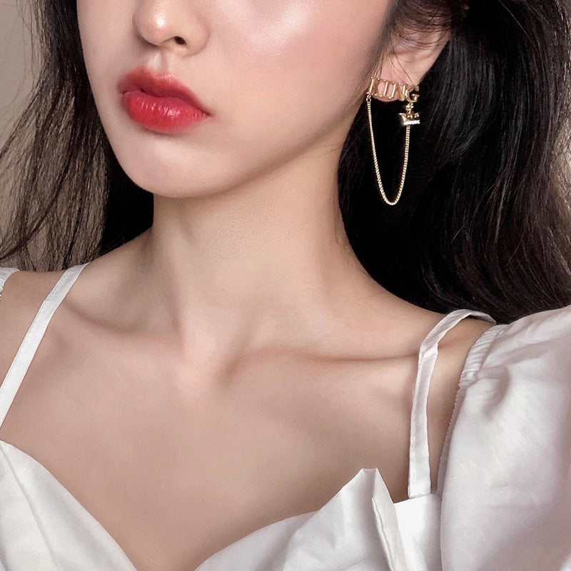 Letter Tassel Earrings – Trendy Long Drop Earrings