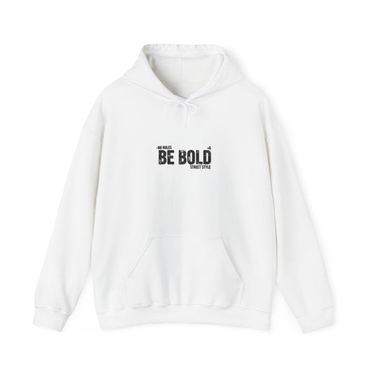 BE BOLD hoodie | typographic brutalism, big type statement