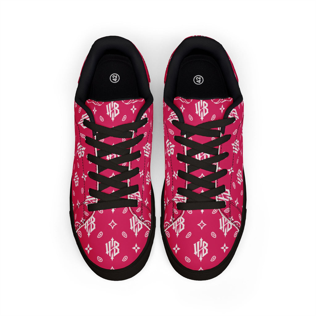 Copy of Copy of Copy of Leather Sneakers — Black Monogram Low-Top Men's Casual Shoes