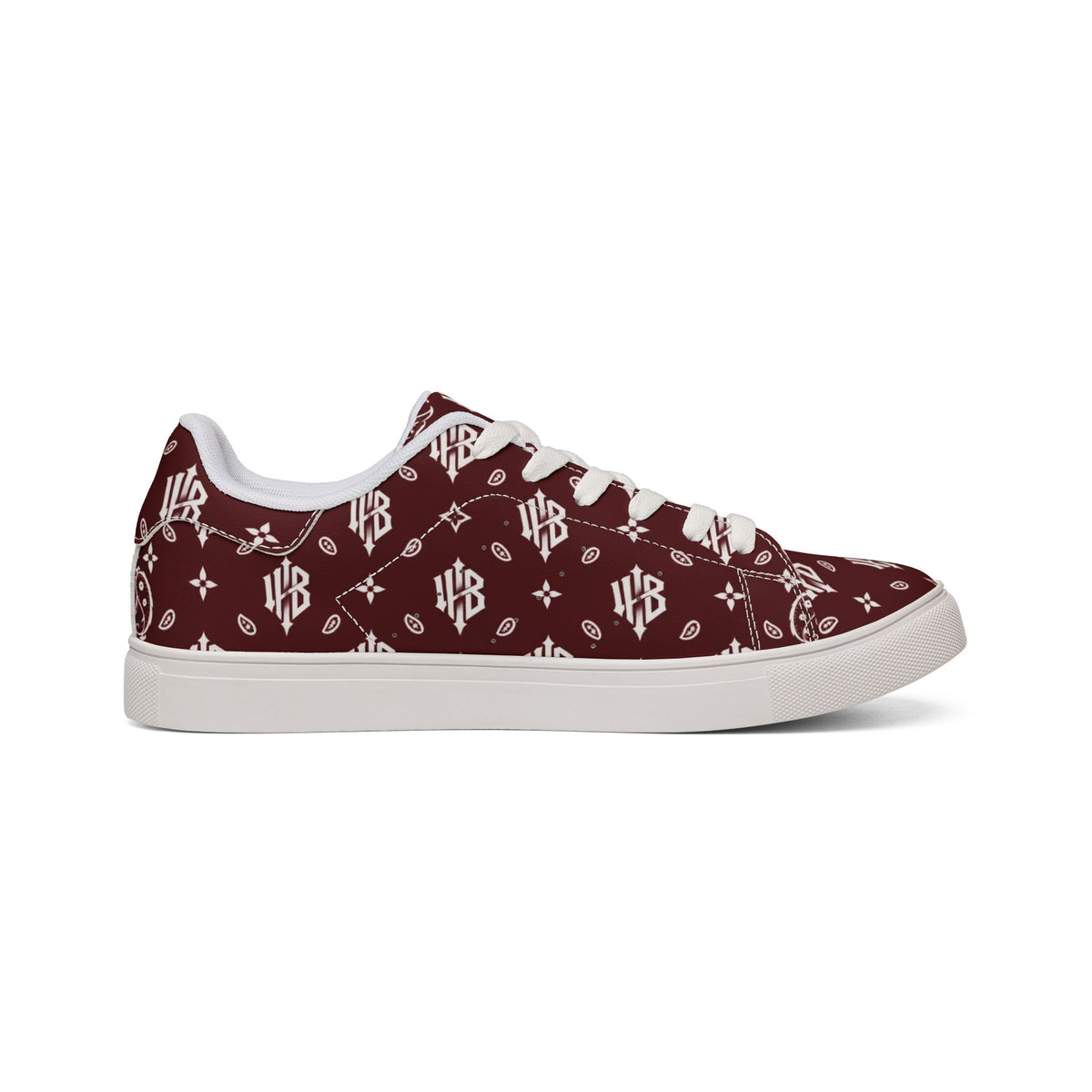 Copy of Copy of Leather Sneakers — Black Monogram Low-Top Men's Casual Shoes