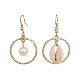 Seashell Earrings Beach Jewelry Drop Earrings (Pair)