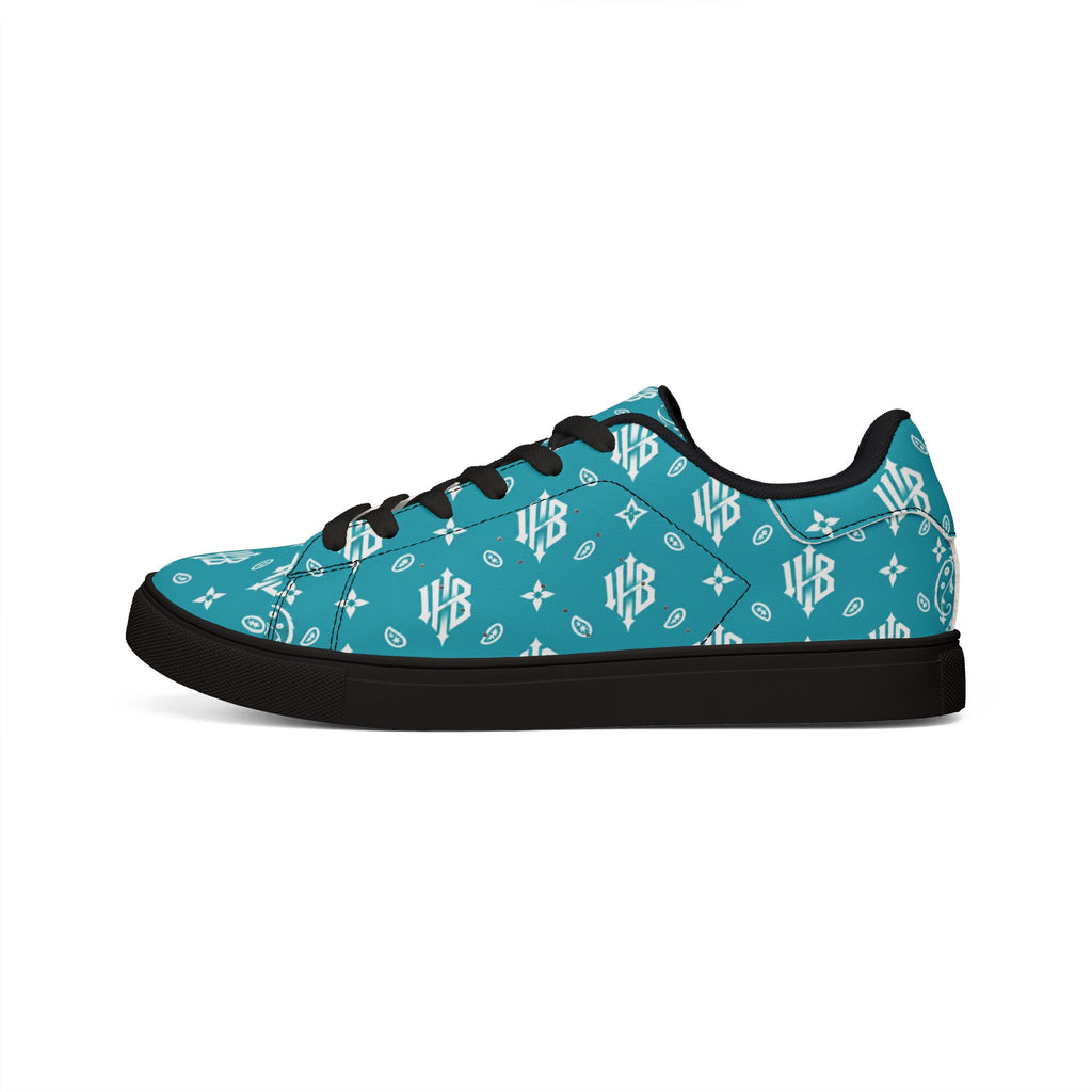 Copy of Copy of Leather Sneakers — Black Monogram Low-Top Men's Casual Shoes
