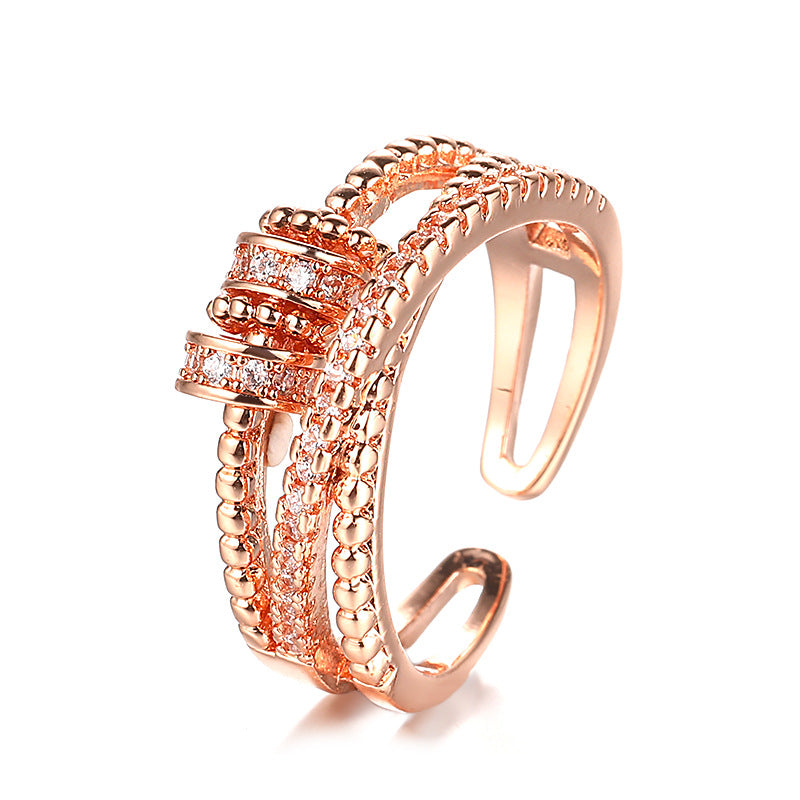 Rosebloom™️ Zircon Rotating Anxiety Ring (Single Piece)