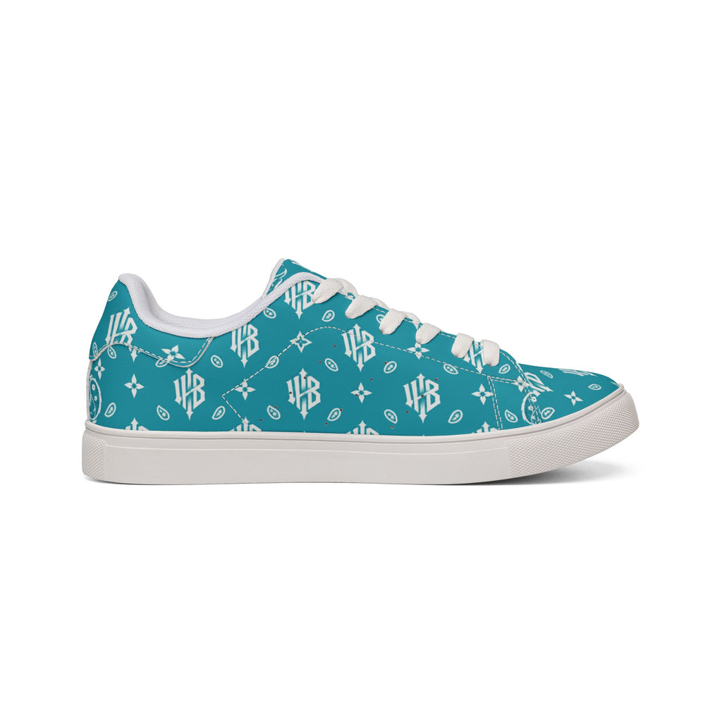 Copy of Copy of Leather Sneakers — Black Monogram Low-Top Men's Casual Shoes