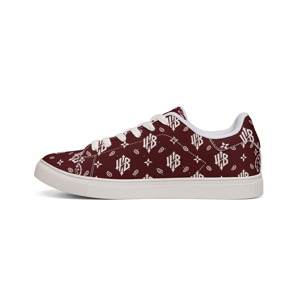 Copy of Copy of Leather Sneakers — Black Monogram Low-Top Men's Casual Shoes