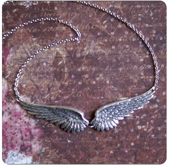 Vintage Angel Wings Feather Choker Statement Necklace