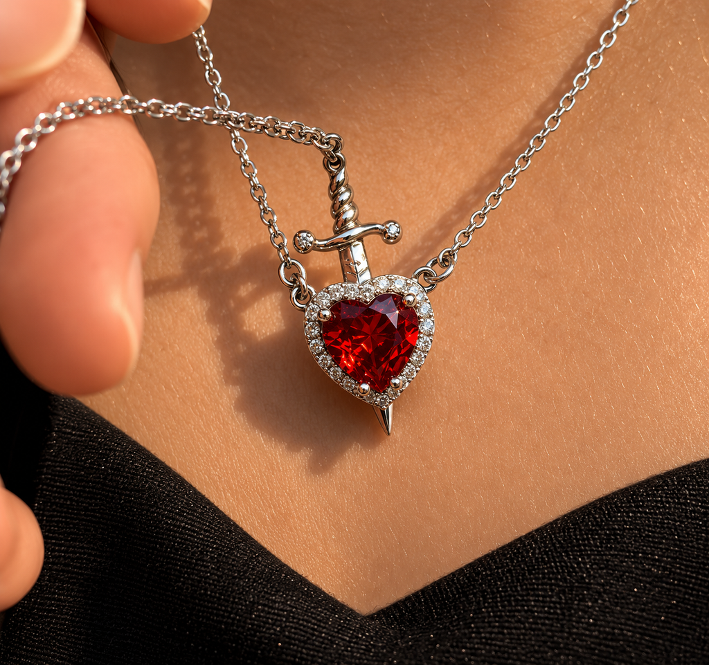 Sorella™ Heart & Sword Layered Necklace