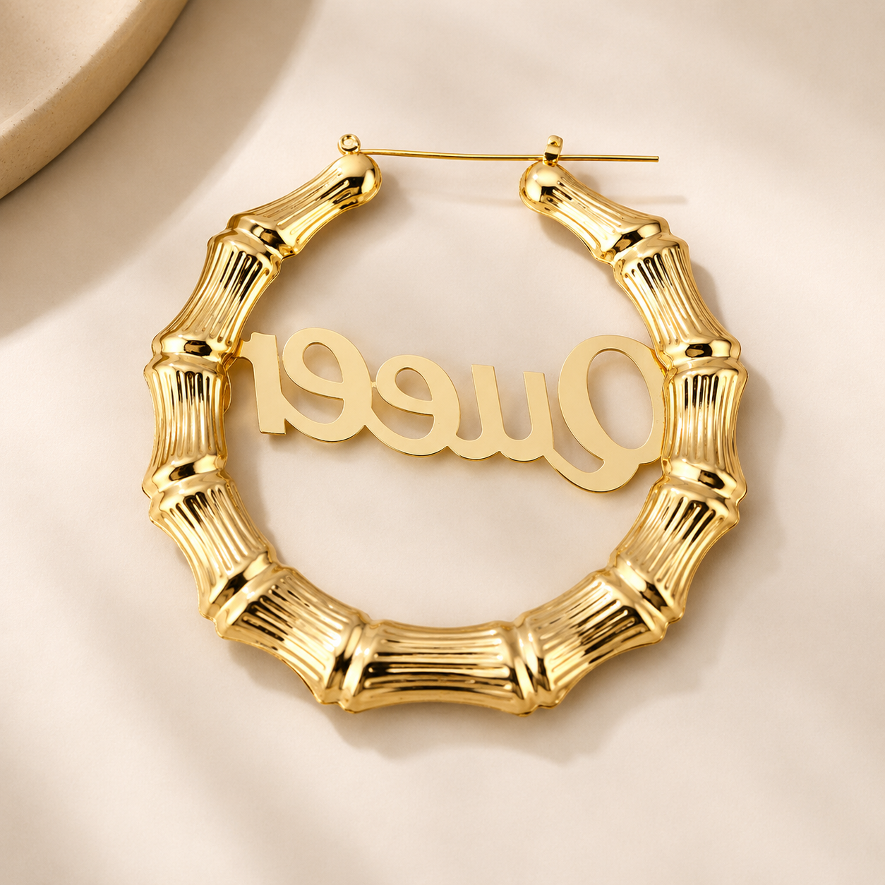 Royal Queen Bamboo Hoop Earrings