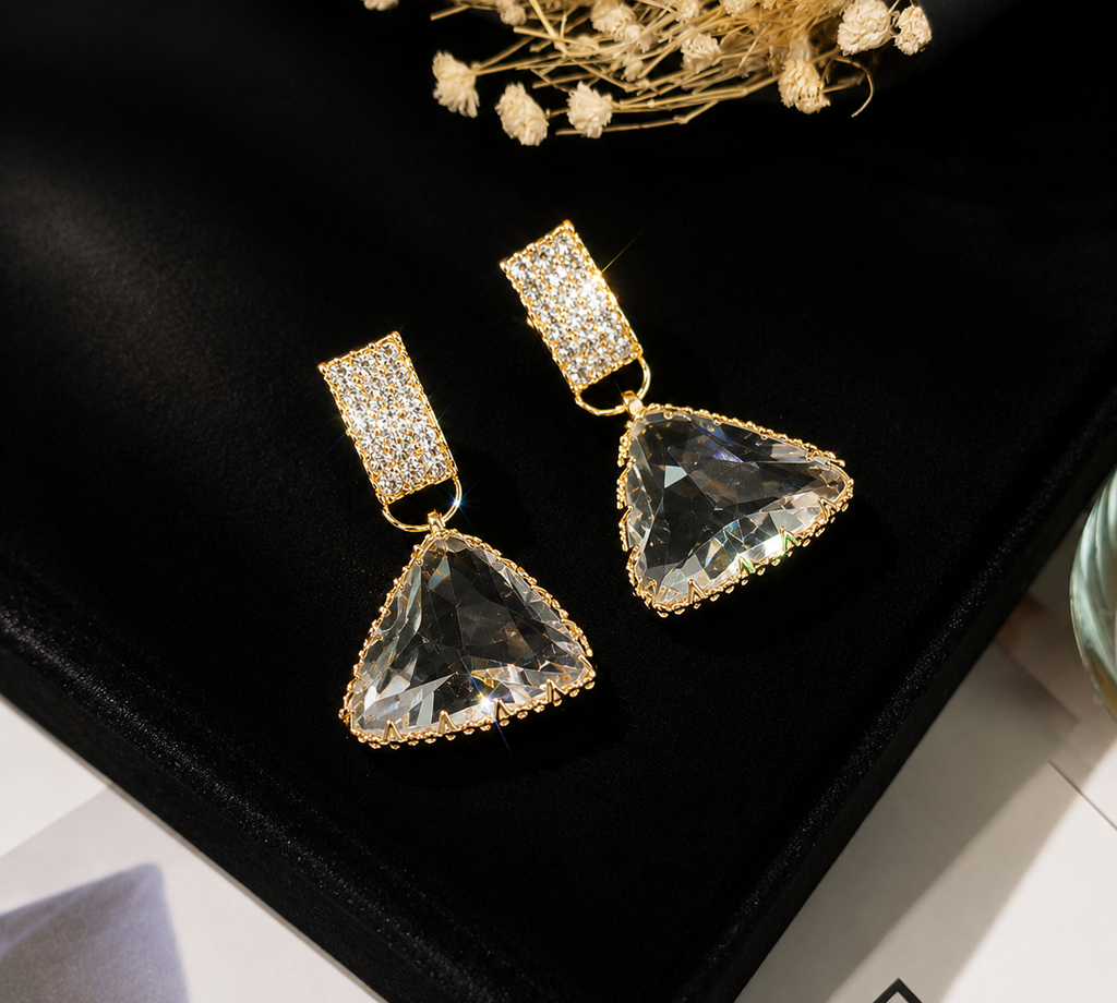 Radiant Prism Crystal Drop Earrings