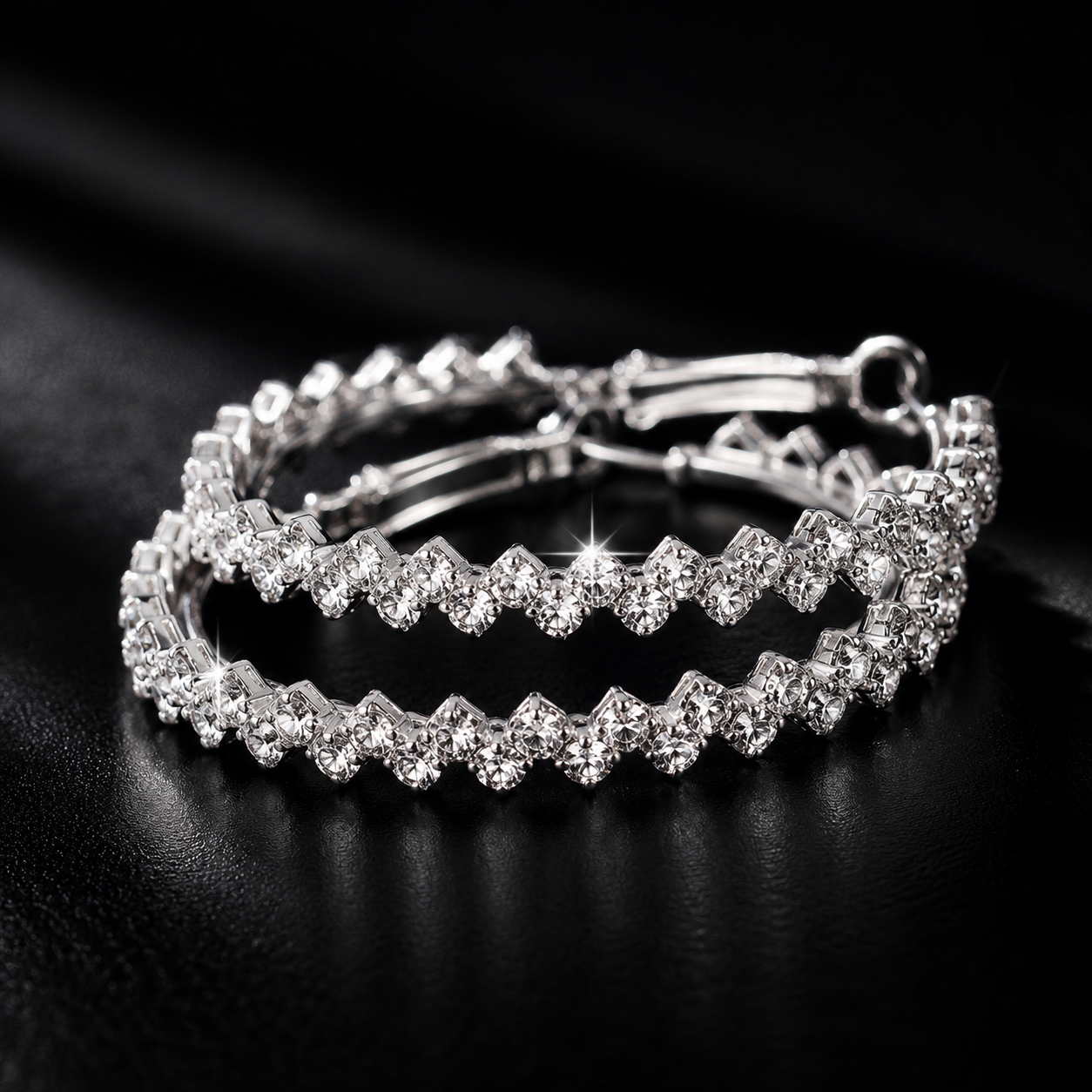 Lumière Crystal Hoop Earrings