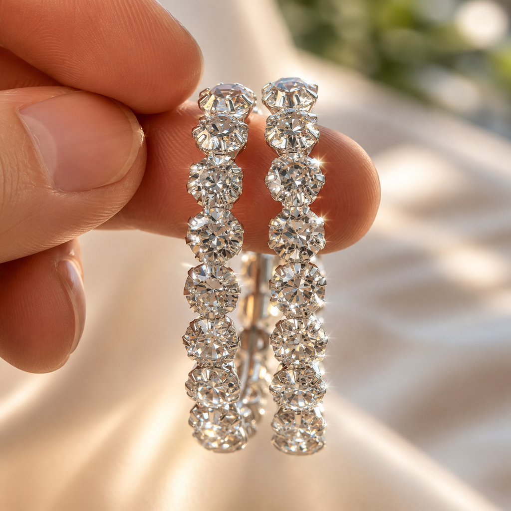 Lumière Crystal Hoop Earrings
