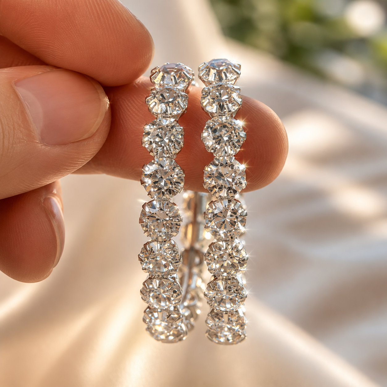 Lumière Crystal Hoop Earrings