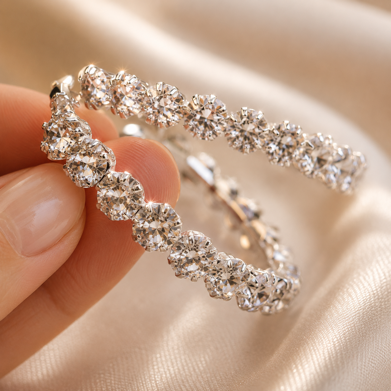 Lumière Crystal Hoop Earrings