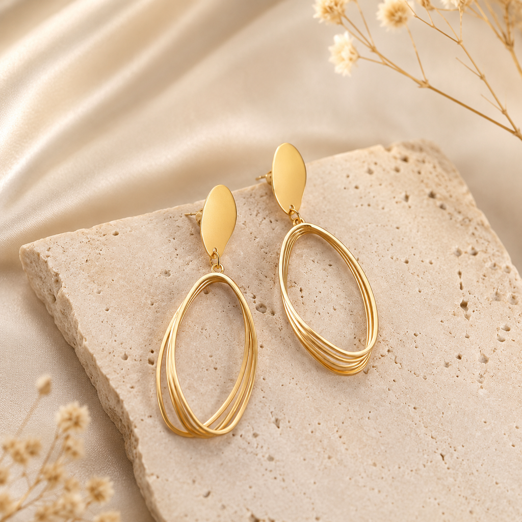 Auréa Oval Drop Earrings