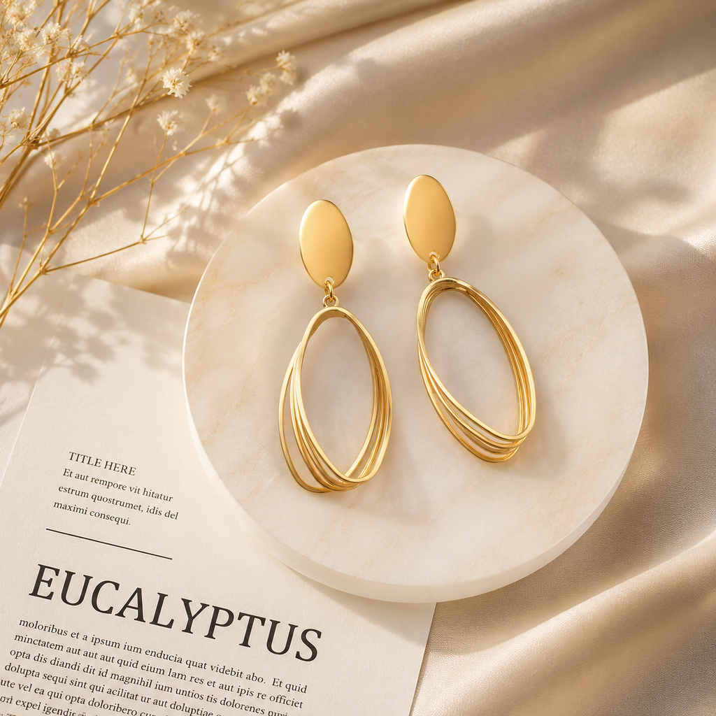 Auréa Oval Drop Earrings