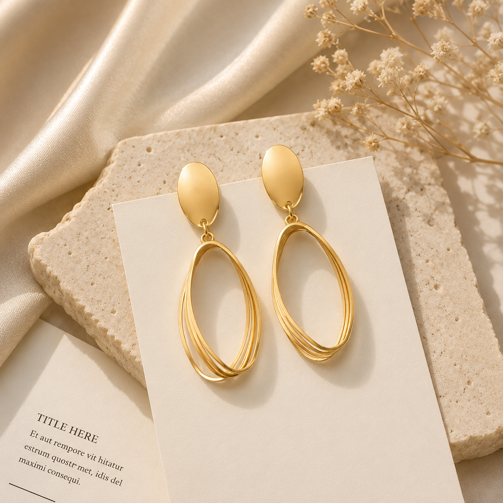 Auréa Oval Drop Earrings