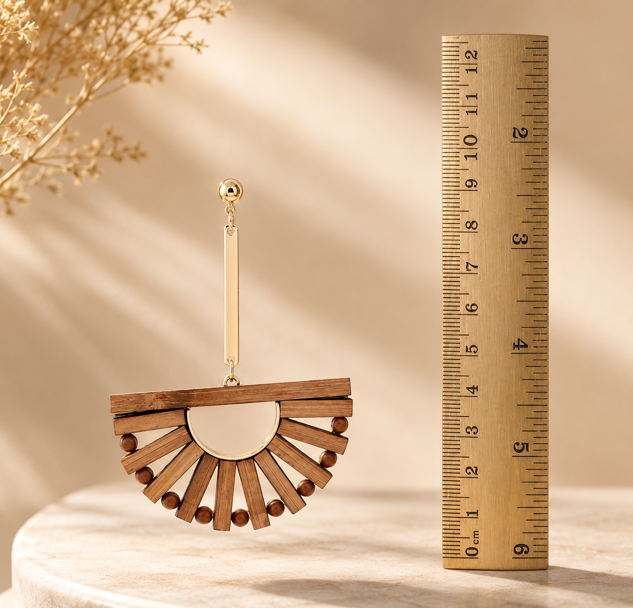 Sculpted Bamboo Statement Earrings