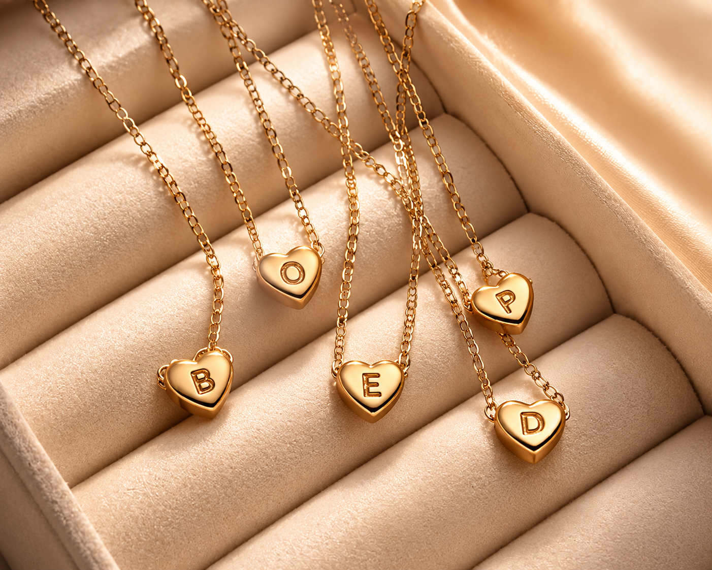 Leuer Initial™ 18K Golden Heart Necklace
