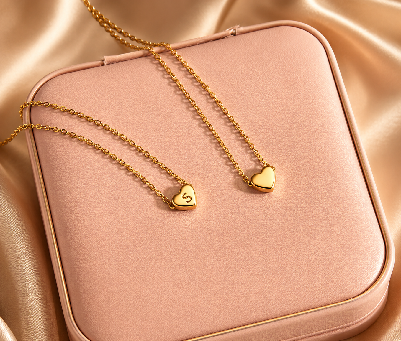 Leuer Initial™ 18K Golden Heart Necklace