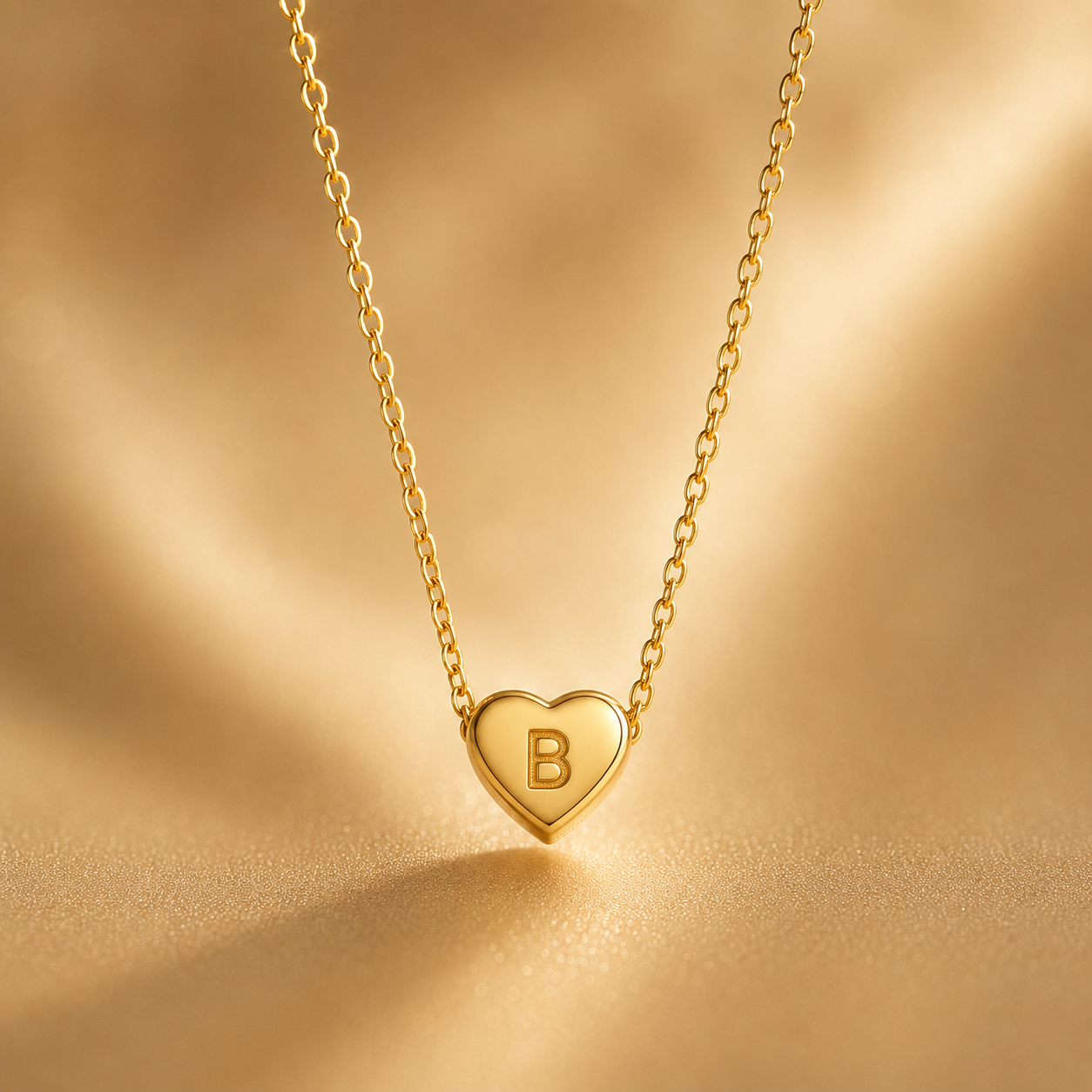 Leuer Initial™ 18K Golden Heart Necklace