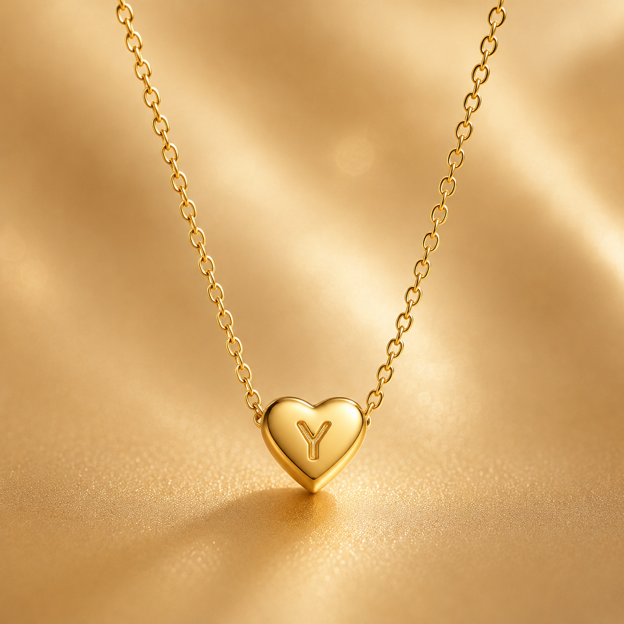 Leuer Initial™ 18K Golden Heart Necklace