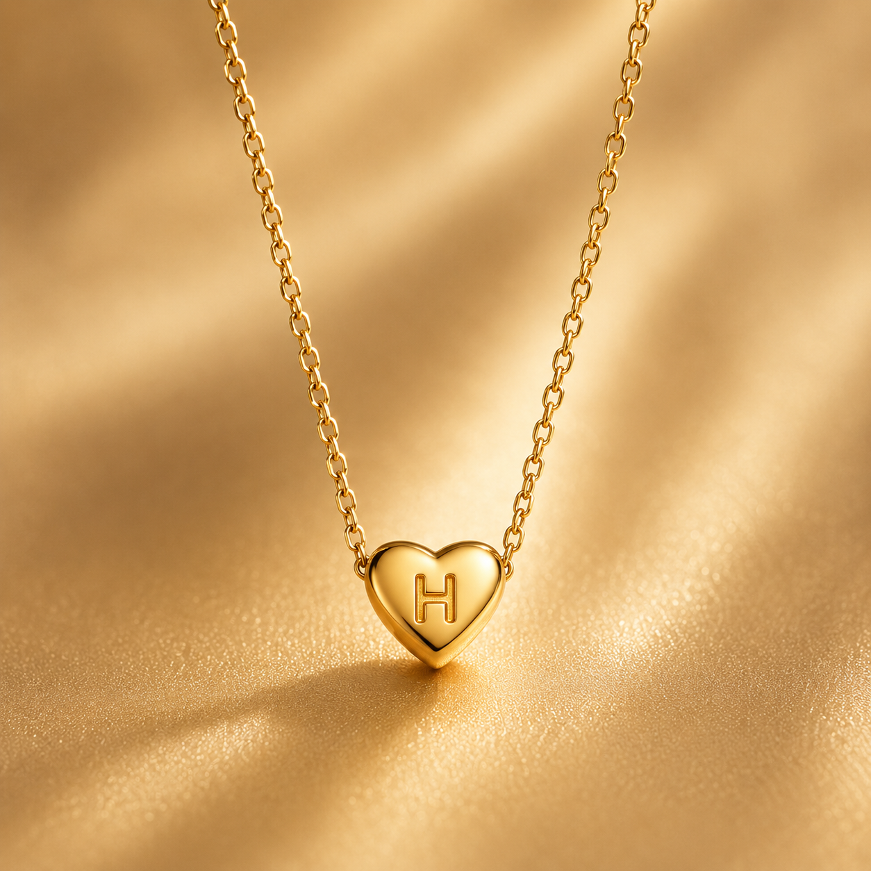 Leuer Initial™ 18K Golden Heart Necklace