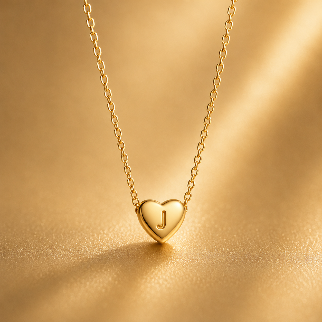 Leuer Initial™ 18K Golden Heart Necklace