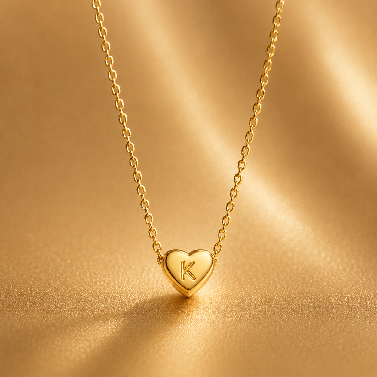 Leuer Initial™ 18K Golden Heart Necklace