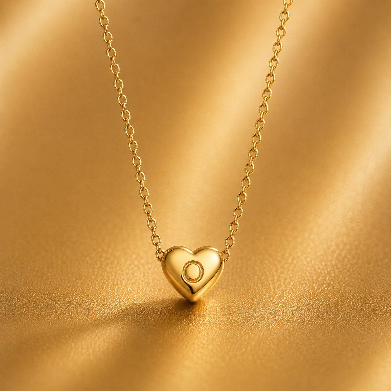 Leuer Initial™ 18K Golden Heart Necklace