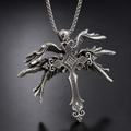 Guardian Wings Cross Pendant Necklace
