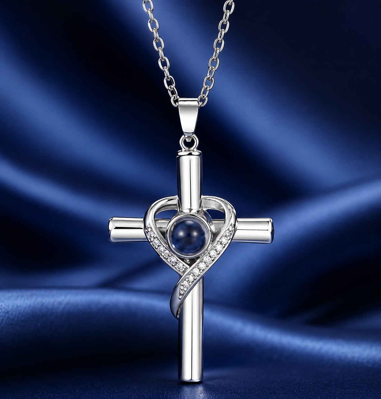 Eternal Love Projection Cross Necklace