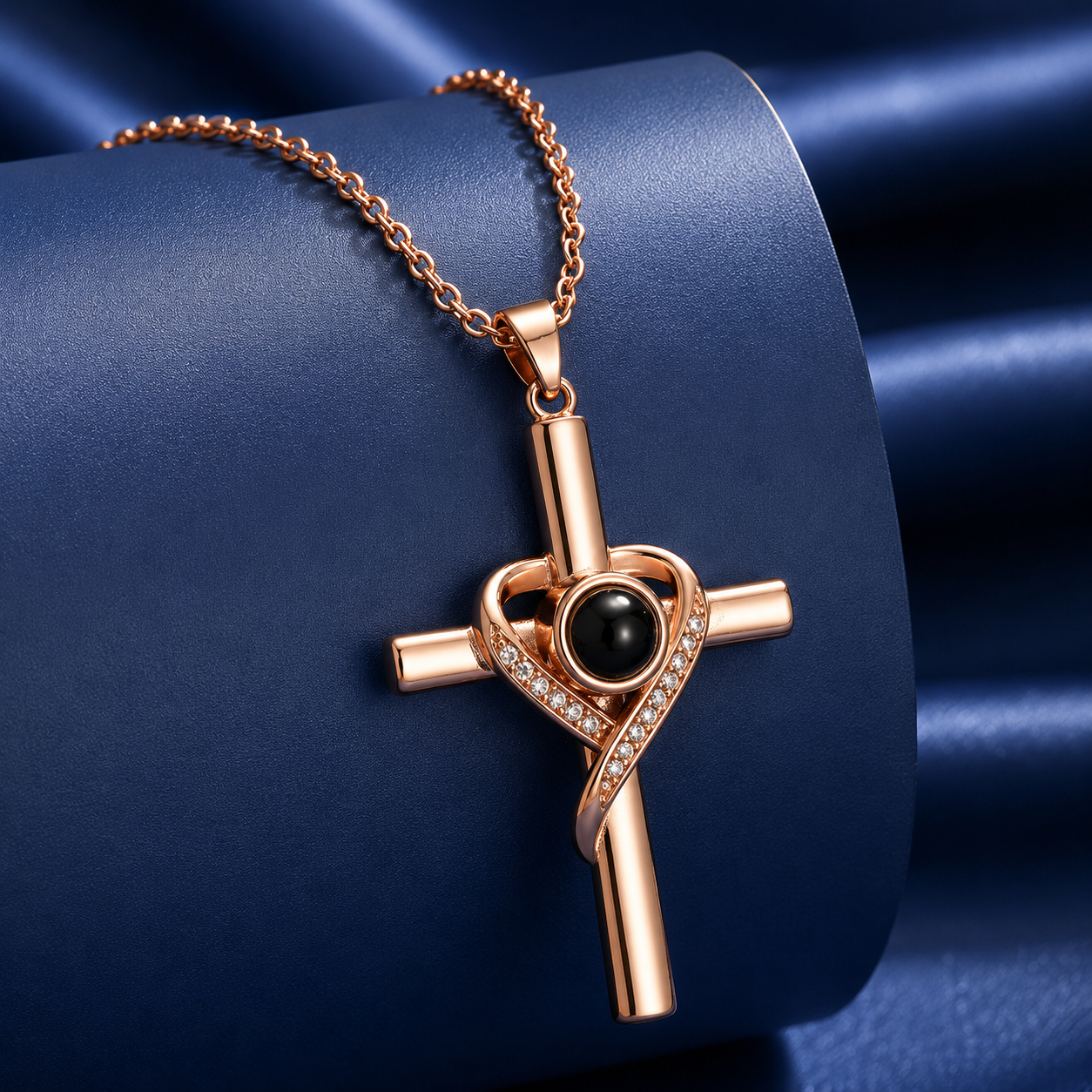 Eternal Love Projection Cross Necklace