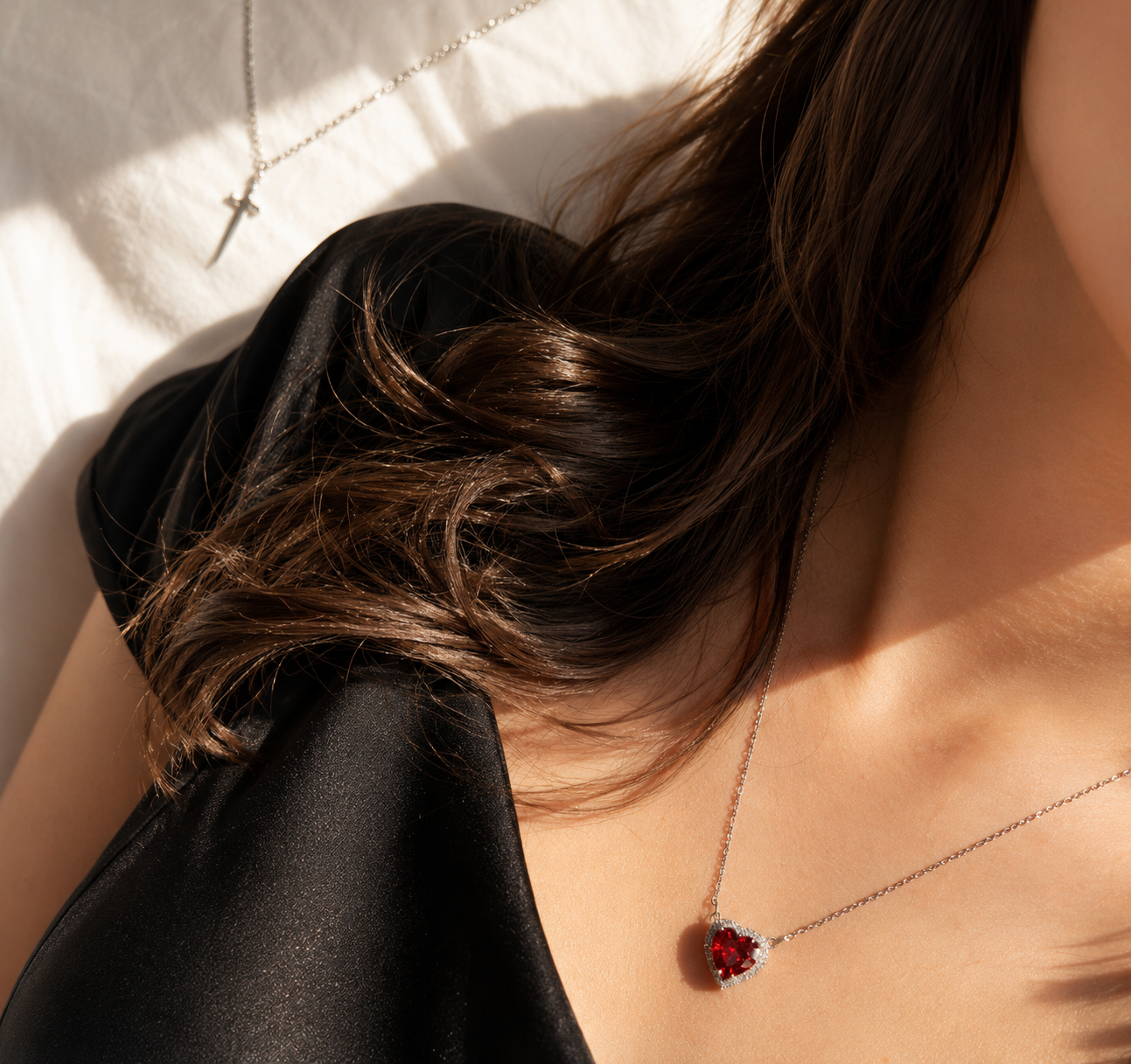 Sorella™ Heart & Sword Layered Necklace