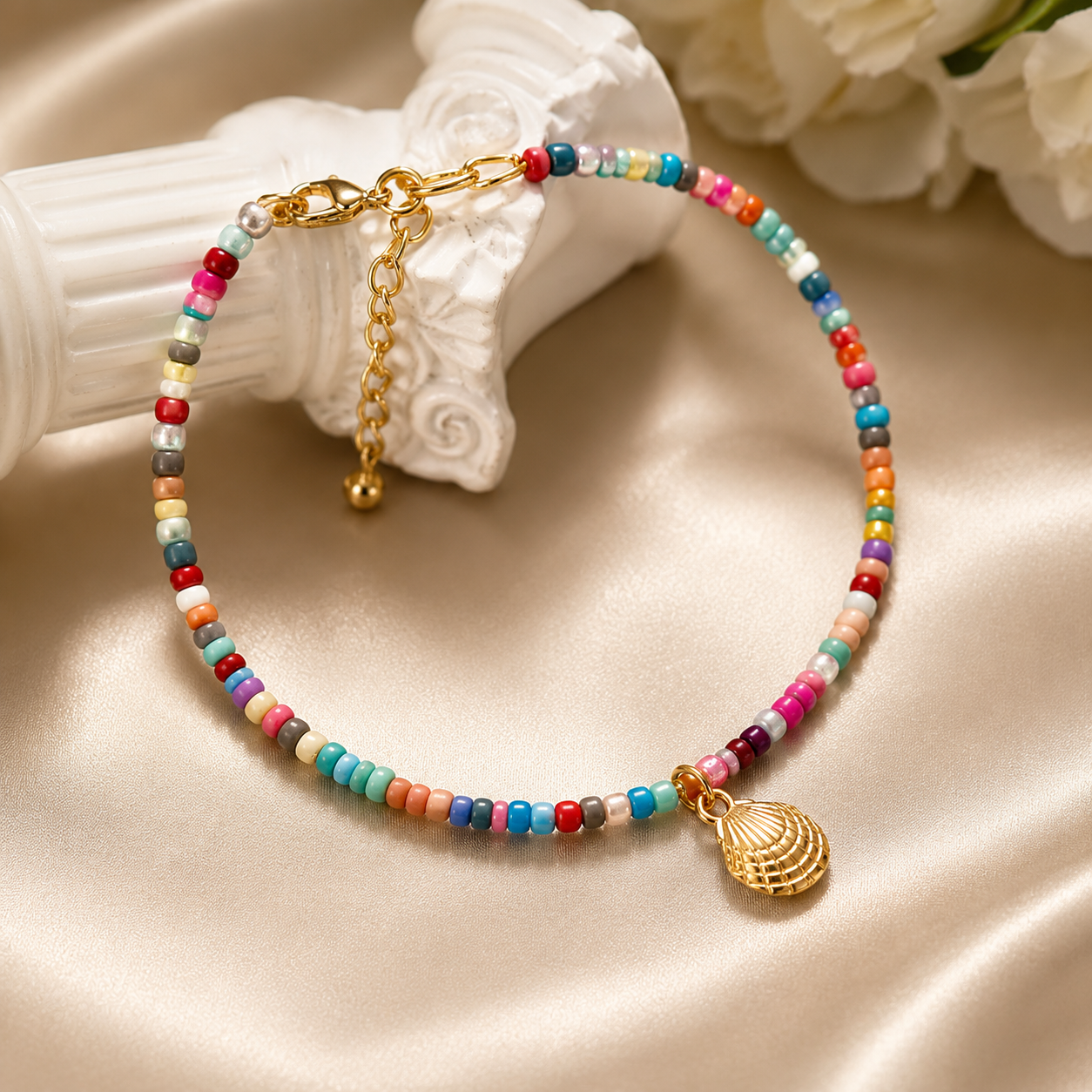 Leuer Belle™ Coastal Luxe Shell Anklet