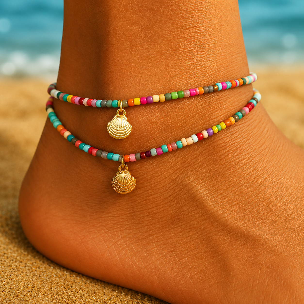 Leuer Belle™ Coastal Luxe Shell Anklet