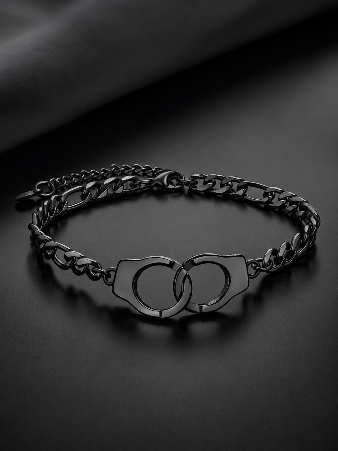 Obsidian Handcuff Anklet