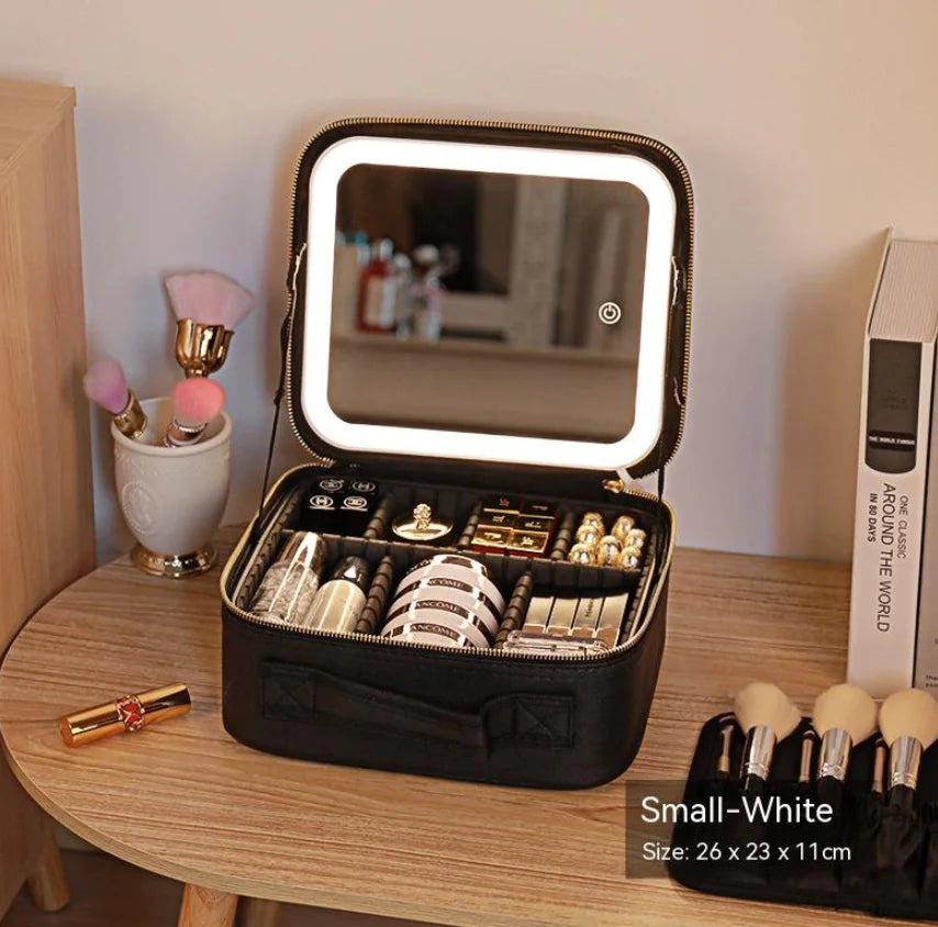 Cosmetic Bag With Mirror & LED Light