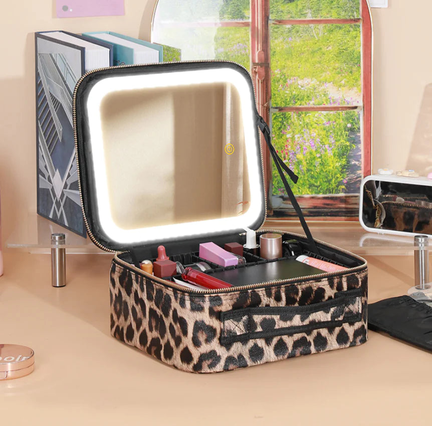 Cosmetic Bag With Mirror & LED Light